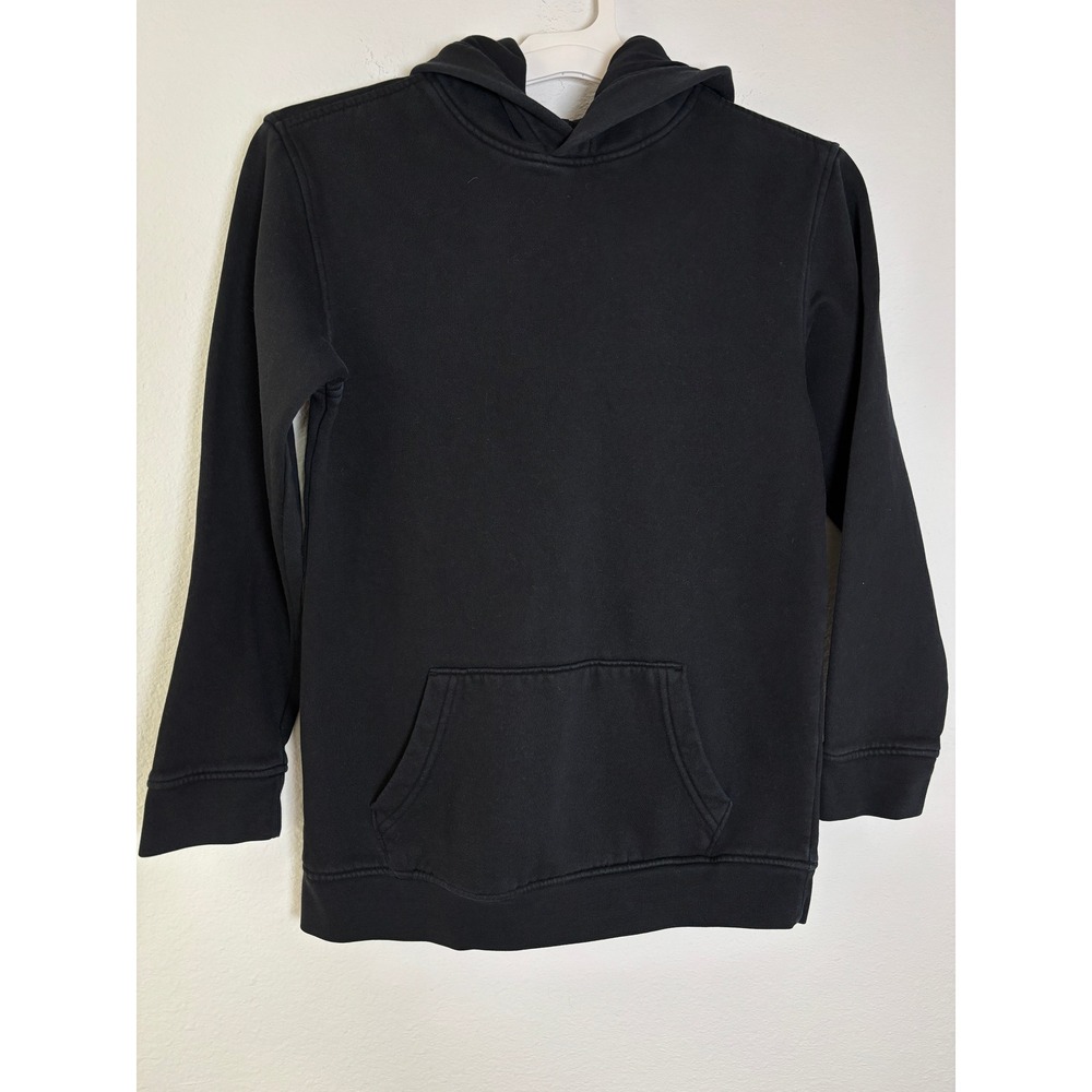 Wonder Nation Boys Black Hoodie Fleece Pullover Sweatshirt Size L 10-12